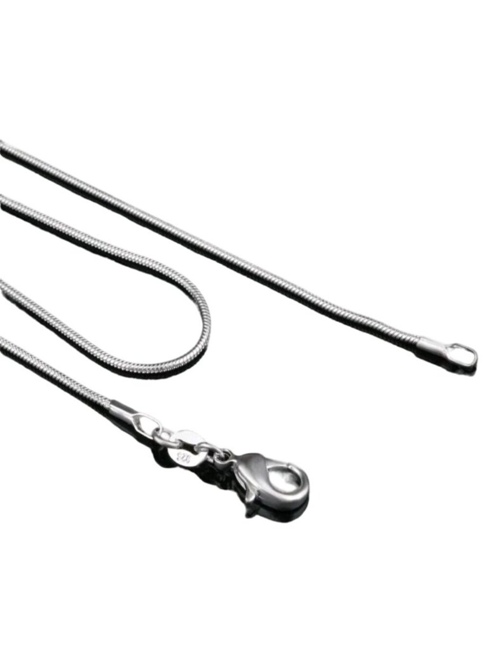 925 Sterling Silver 1mm Snake Chain Necklace 24" Minimalist Jewelry Layering - Picture 7 of 9